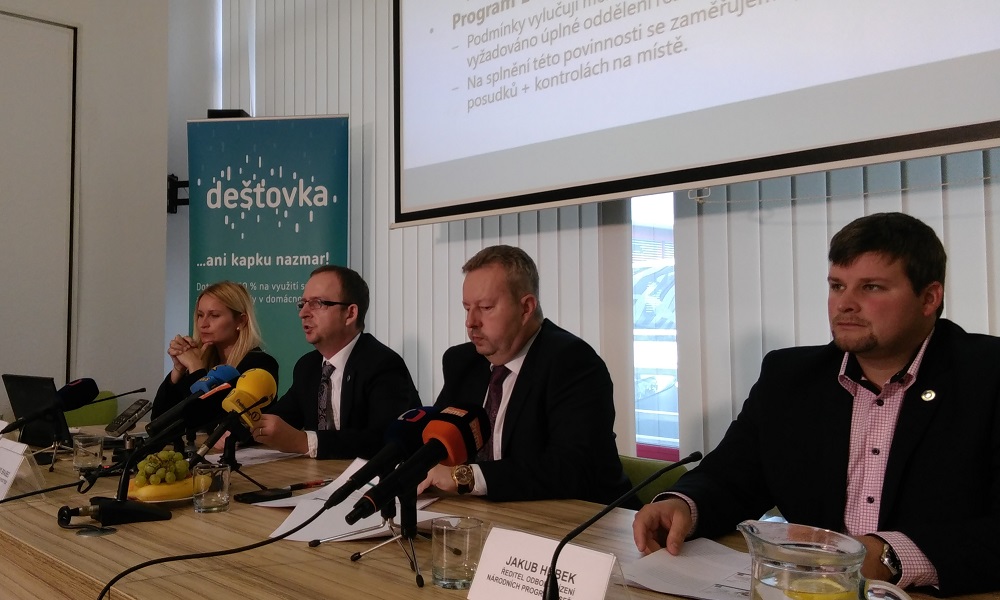 Tisková konference k dotačnímu programu Dešťovka 2, 7. 8. 2017